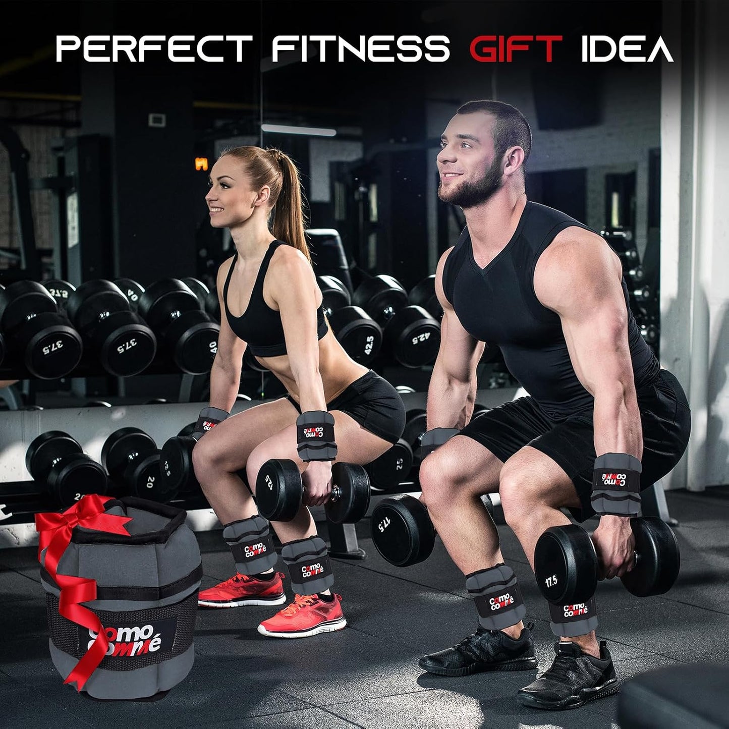 Adjustable Ankle Weights, 2 3 5 lb 1 Pair Strength Training Wrist Leg Arm Weights for Women, Men, Weighted Ankle Weight Set with Removable Sandbags for for Gym, Fitness Workout, Running Lifting