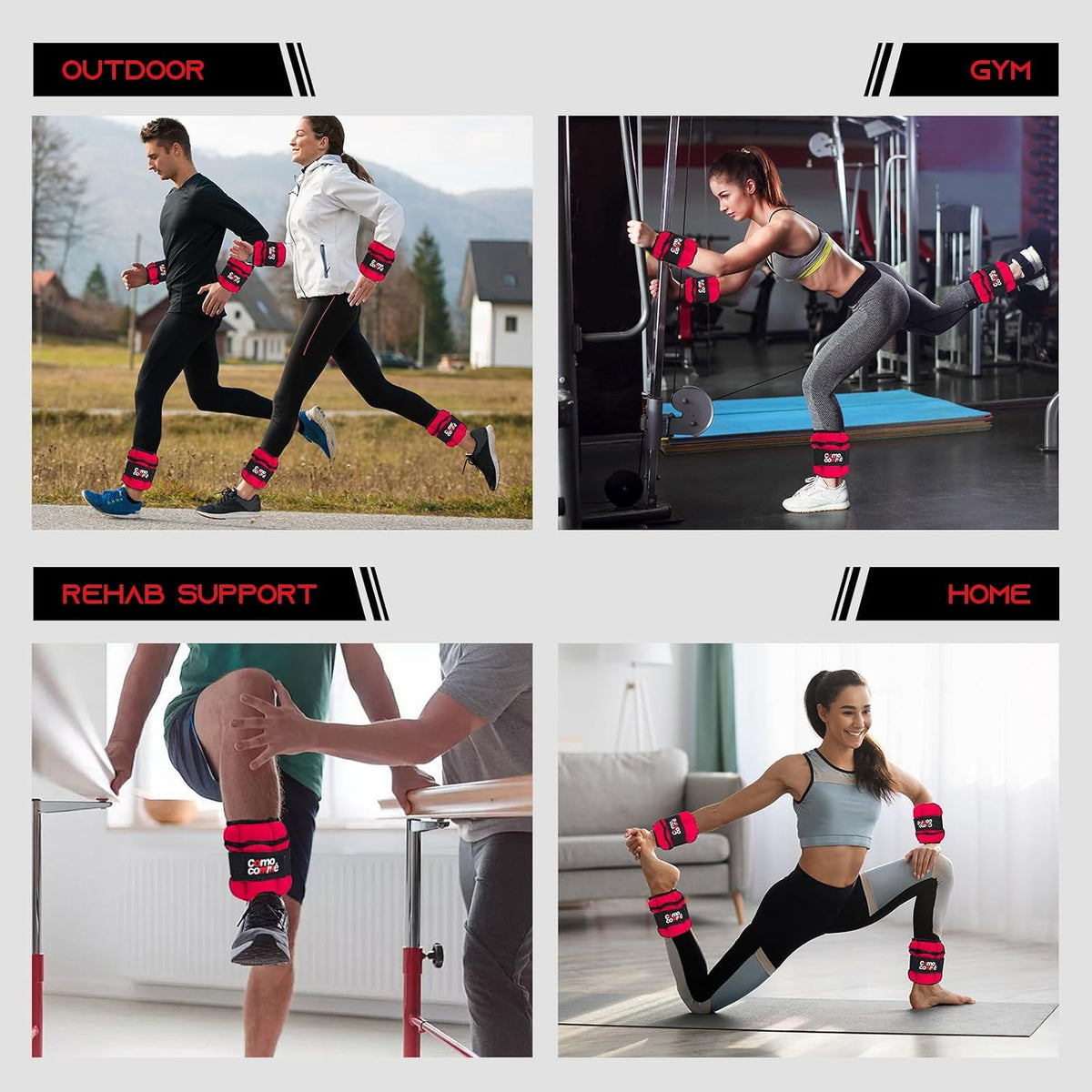 Adjustable Ankle Weights, 2 3 5 lb 1 Pair Strength Training Wrist Leg Arm Weights for Women, Men, Weighted Ankle Weight Set with Removable Sandbags for for Gym, Fitness Workout, Running Lifting