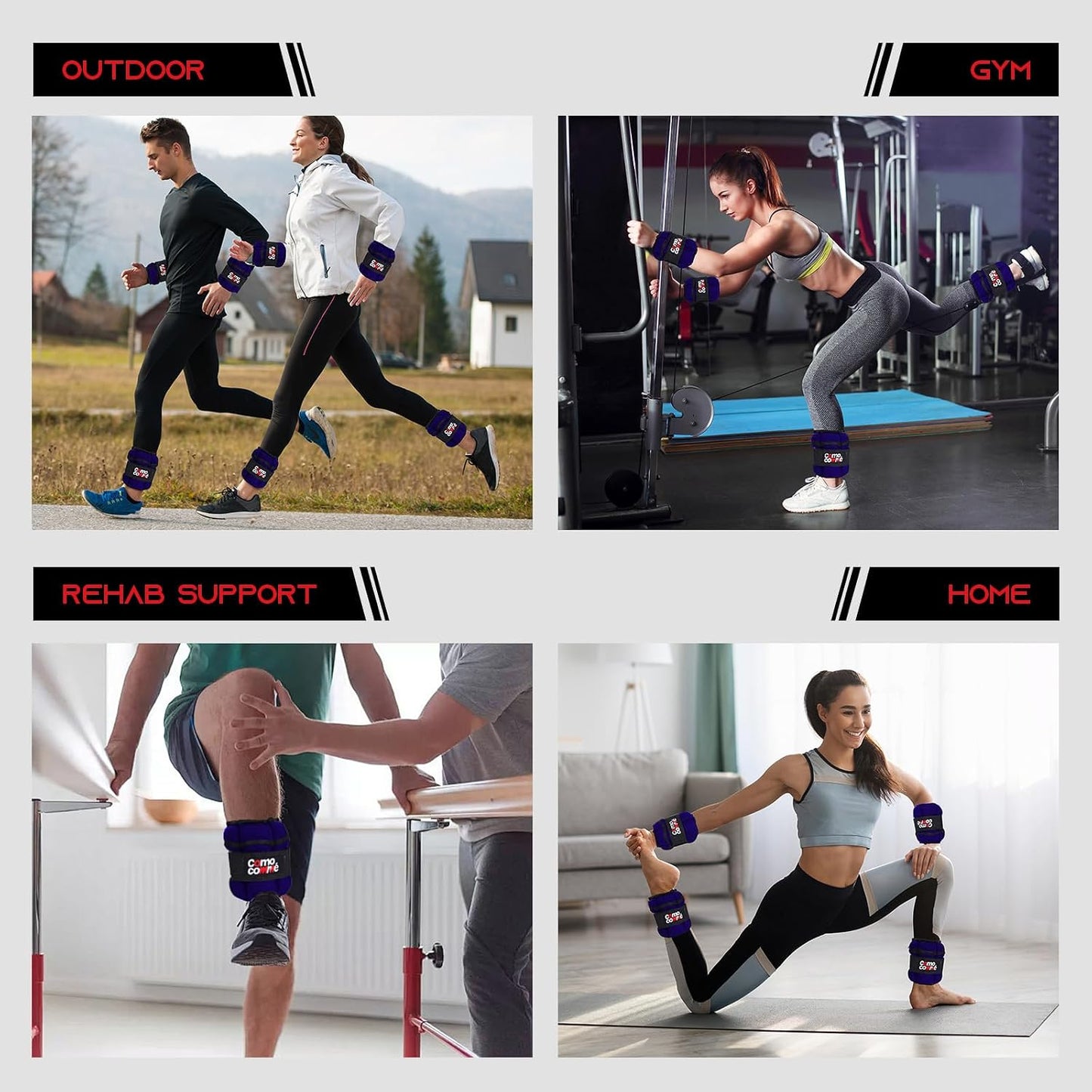 Adjustable Ankle Weights, 2 3 5 lb 1 Pair Strength Training Wrist Leg Arm Weights for Women, Men, Weighted Ankle Weight Set with Removable Sandbags for for Gym, Fitness Workout, Running Lifting