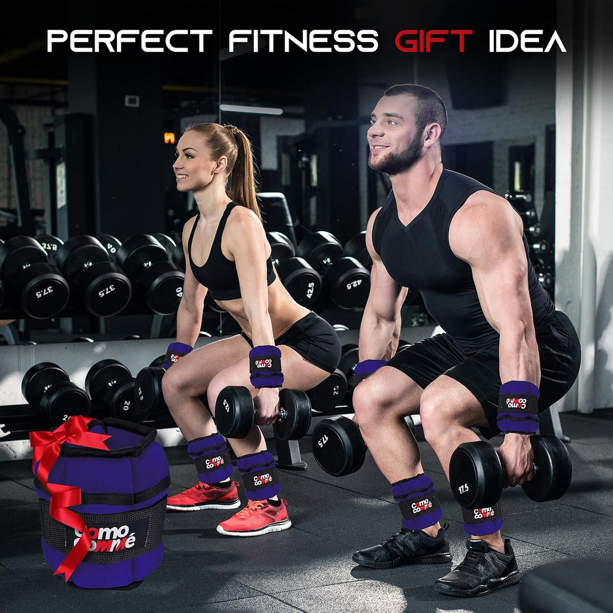 Adjustable Ankle Weights, 2 3 5 lb 1 Pair Strength Training Wrist Leg Arm Weights for Women, Men, Weighted Ankle Weight Set with Removable Sandbags for for Gym, Fitness Workout, Running Lifting