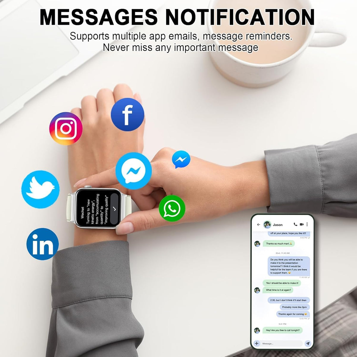Smart Watch for Men Women (Answer/Make Call), 2026 New 1.91" HD SmartWatch, Fitness Watch with 120+ Sport Modes, IP68 Waterproof, Pedometer, Heart Rate/Sleep Monitor, Activity Tracker for Android iOS