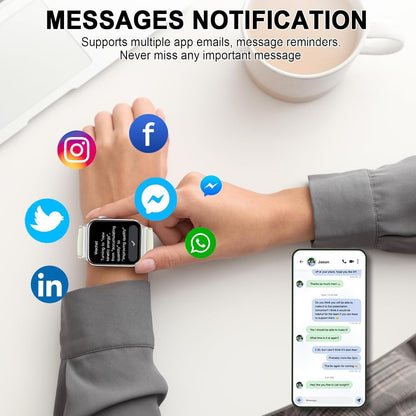 Smart Watch for Men Women (Answer/Make Call), 2026 New 1.91" HD SmartWatch, Fitness Watch with 120+ Sport Modes, IP68 Waterproof, Pedometer, Heart Rate/Sleep Monitor, Activity Tracker for Android iOS