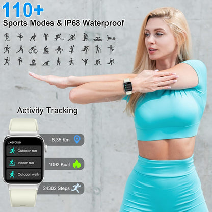 Smart Watch for Men Women (Answer/Make Call), 2026 New 1.91" HD SmartWatch, Fitness Watch with 120+ Sport Modes, IP68 Waterproof, Pedometer, Heart Rate/Sleep Monitor, Activity Tracker for Android iOS