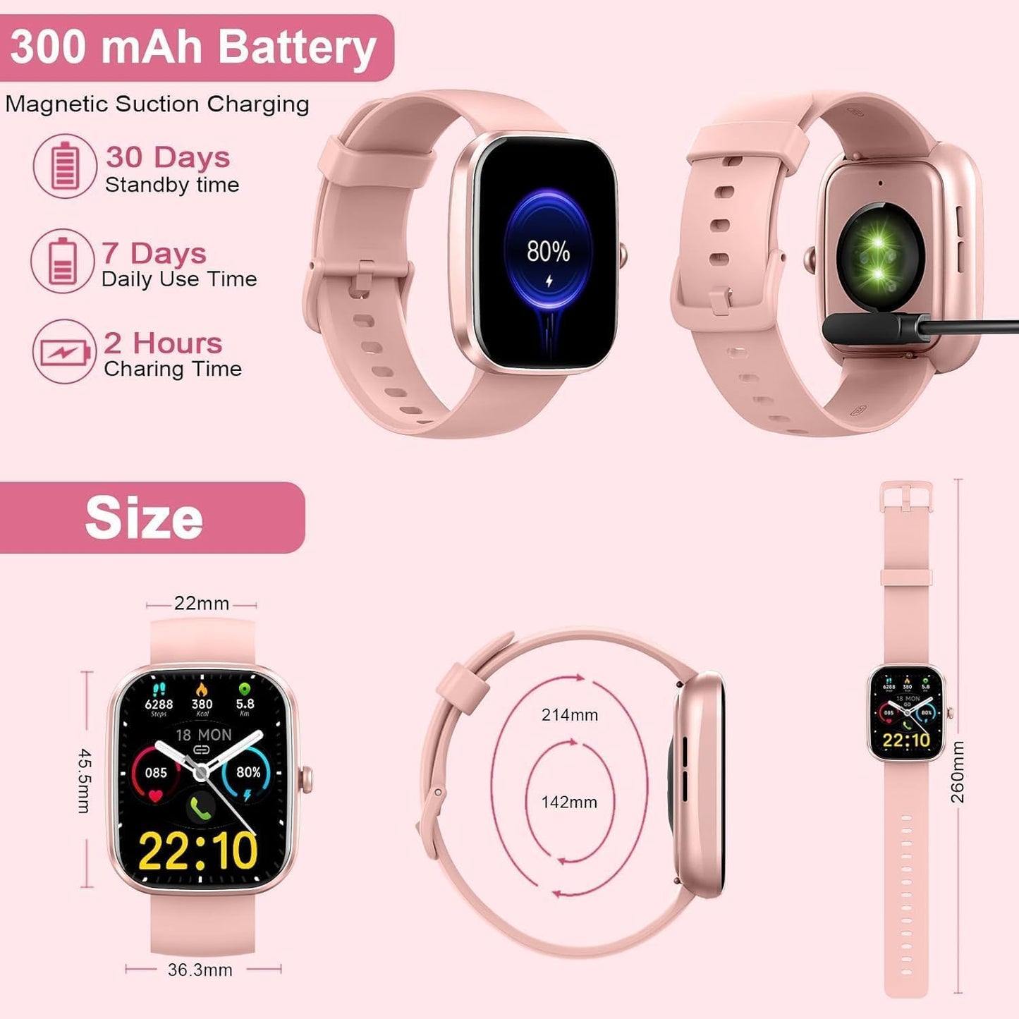 Smart Watch for Men Women (Answer/Make Call), 2026 New 1.91" HD SmartWatch, Fitness Watch with 120+ Sport Modes, IP68 Waterproof, Pedometer, Heart Rate/Sleep Monitor, Activity Tracker for Android iOS