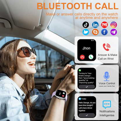 Smart Watch for Men Women (Answer/Make Call), 2026 New 1.91" HD SmartWatch, Fitness Watch with 120+ Sport Modes, IP68 Waterproof, Pedometer, Heart Rate/Sleep Monitor, Activity Tracker for Android iOS