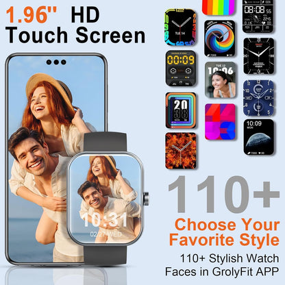 Smart Watch for Men Women (Answer/Make Call), 2026 New 1.91" HD SmartWatch, Fitness Watch with 120+ Sport Modes, IP68 Waterproof, Pedometer, Heart Rate/Sleep Monitor, Activity Tracker for Android iOS