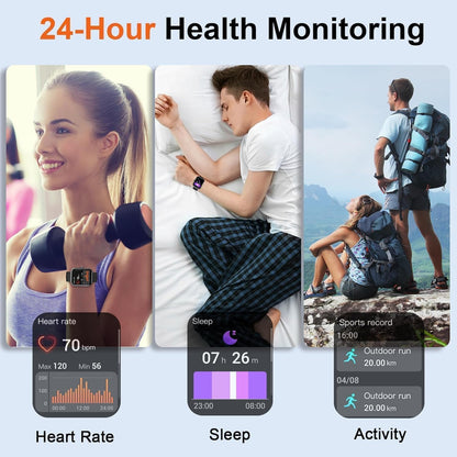 Smart Watch for Men Women (Answer/Make Call), 2026 New 1.91" HD SmartWatch, Fitness Watch with 120+ Sport Modes, IP68 Waterproof, Pedometer, Heart Rate/Sleep Monitor, Activity Tracker for Android iOS