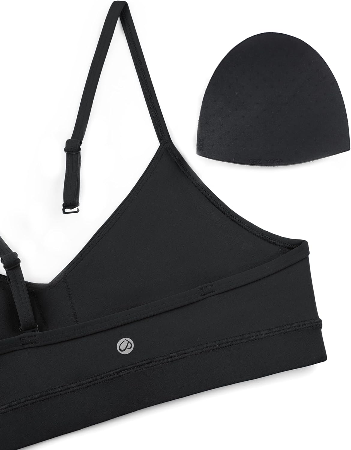 Butterluxe V Neck Sports Bras | Light Support, Removable Pads, Yoga, Extremely Soft, Square Back, Adjustable Spaghetti Straps, for Women