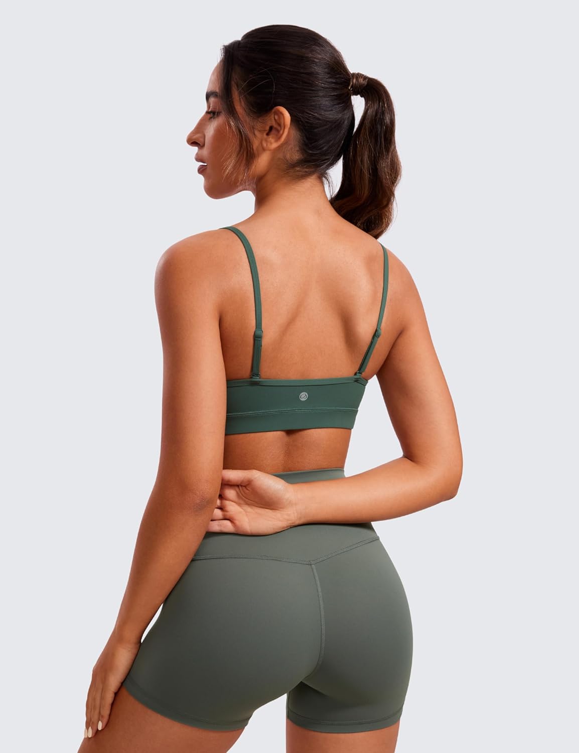 Butterluxe V Neck Sports Bras | Light Support, Removable Pads, Yoga, Extremely Soft, Square Back, Adjustable Spaghetti Straps, for Women