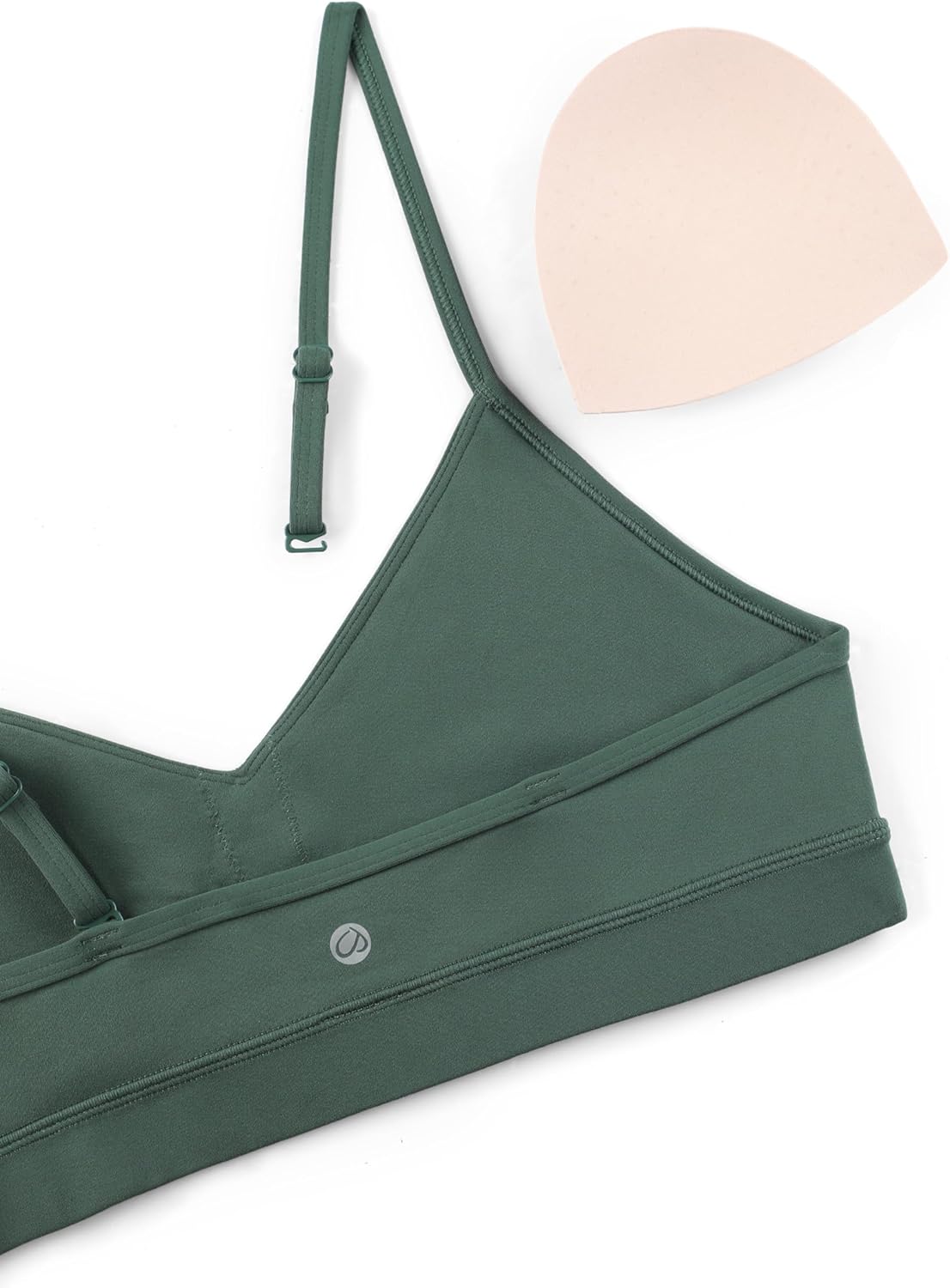 Butterluxe V Neck Sports Bras | Light Support, Removable Pads, Yoga, Extremely Soft, Square Back, Adjustable Spaghetti Straps, for Women
