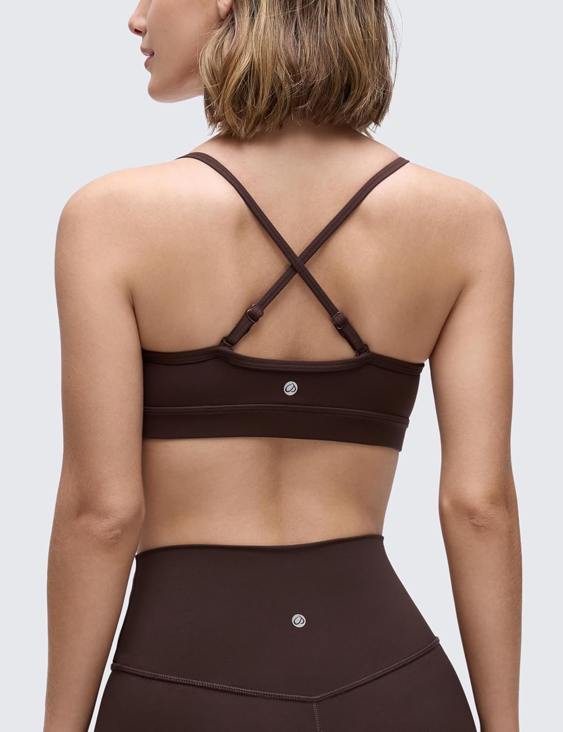 Butterluxe V Neck Sports Bras | Light Support, Removable Pads, Yoga, Extremely Soft, Square Back, Adjustable Spaghetti Straps, for Women
