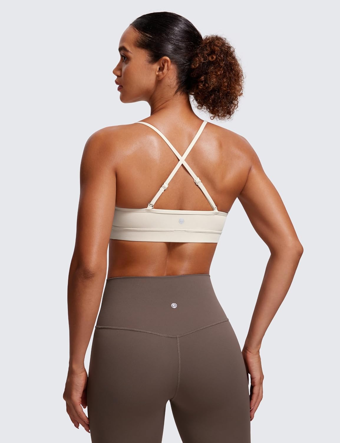 Butterluxe V Neck Sports Bras | Light Support, Removable Pads, Yoga, Extremely Soft, Square Back, Adjustable Spaghetti Straps, for Women