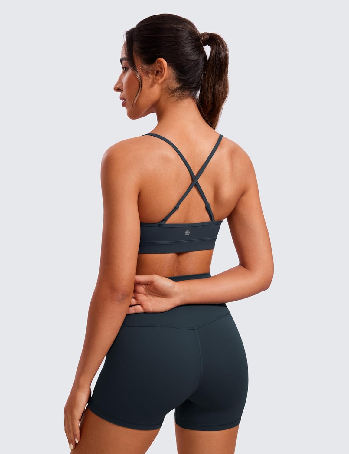 Butterluxe V Neck Sports Bras | Light Support, Removable Pads, Yoga, Extremely Soft, Square Back, Adjustable Spaghetti Straps, for Women