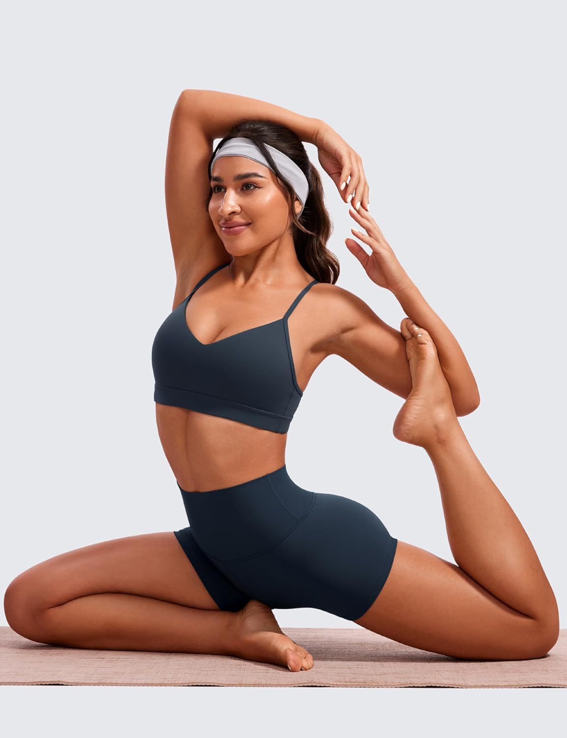 Butterluxe V Neck Sports Bras | Light Support, Removable Pads, Yoga, Extremely Soft, Square Back, Adjustable Spaghetti Straps, for Women
