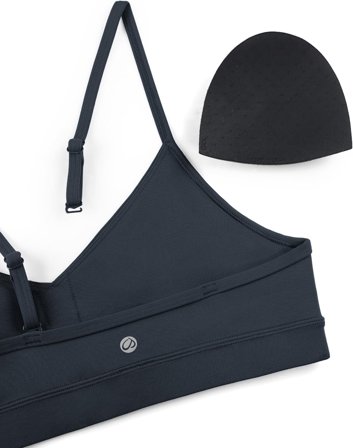 Butterluxe V Neck Sports Bras | Light Support, Removable Pads, Yoga, Extremely Soft, Square Back, Adjustable Spaghetti Straps, for Women