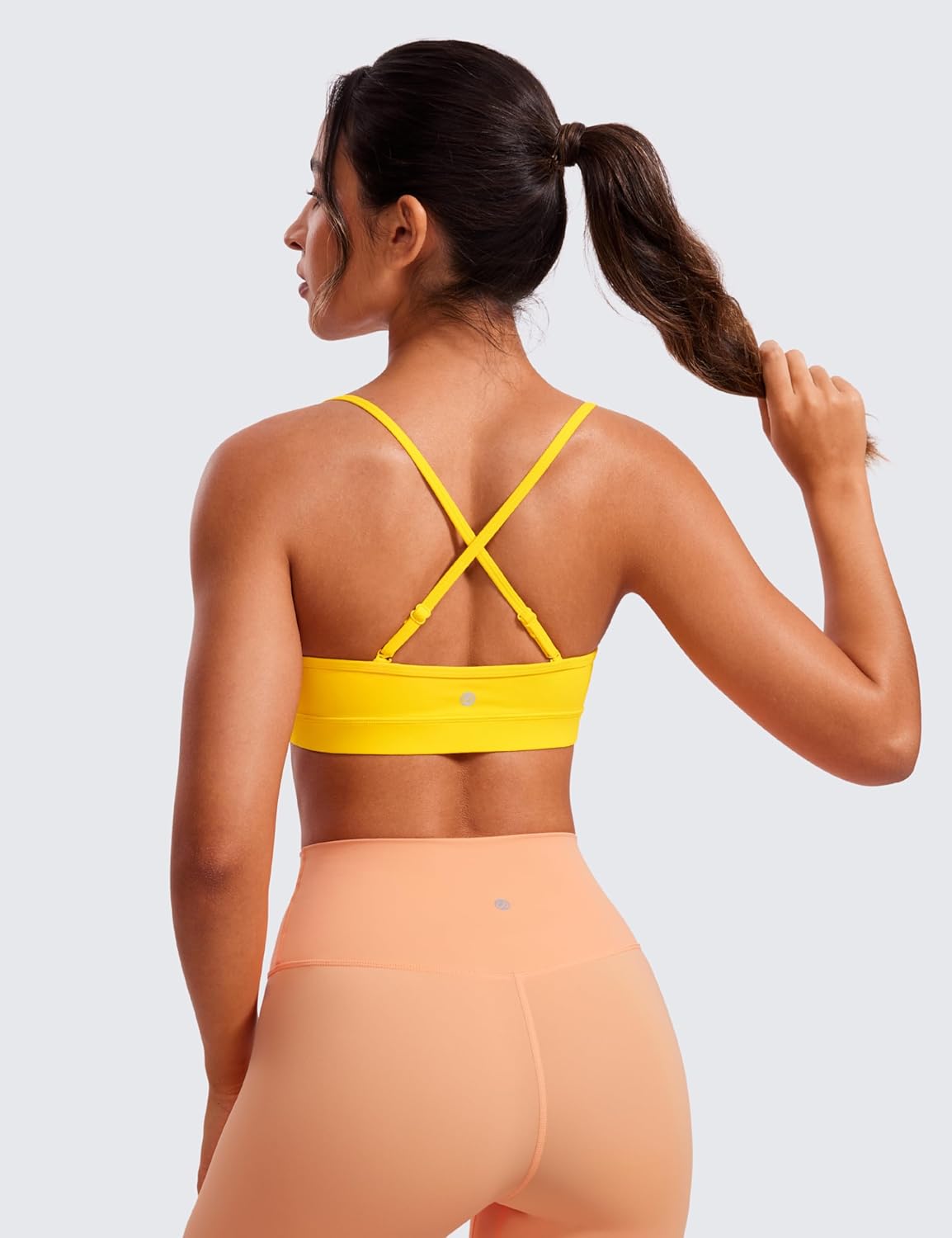 Butterluxe V Neck Sports Bras | Light Support, Removable Pads, Yoga, Extremely Soft, Square Back, Adjustable Spaghetti Straps, for Women