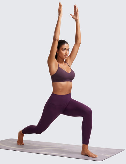 Butterluxe V Neck Sports Bras | Light Support, Removable Pads, Yoga, Extremely Soft, Square Back, Adjustable Spaghetti Straps, for Women