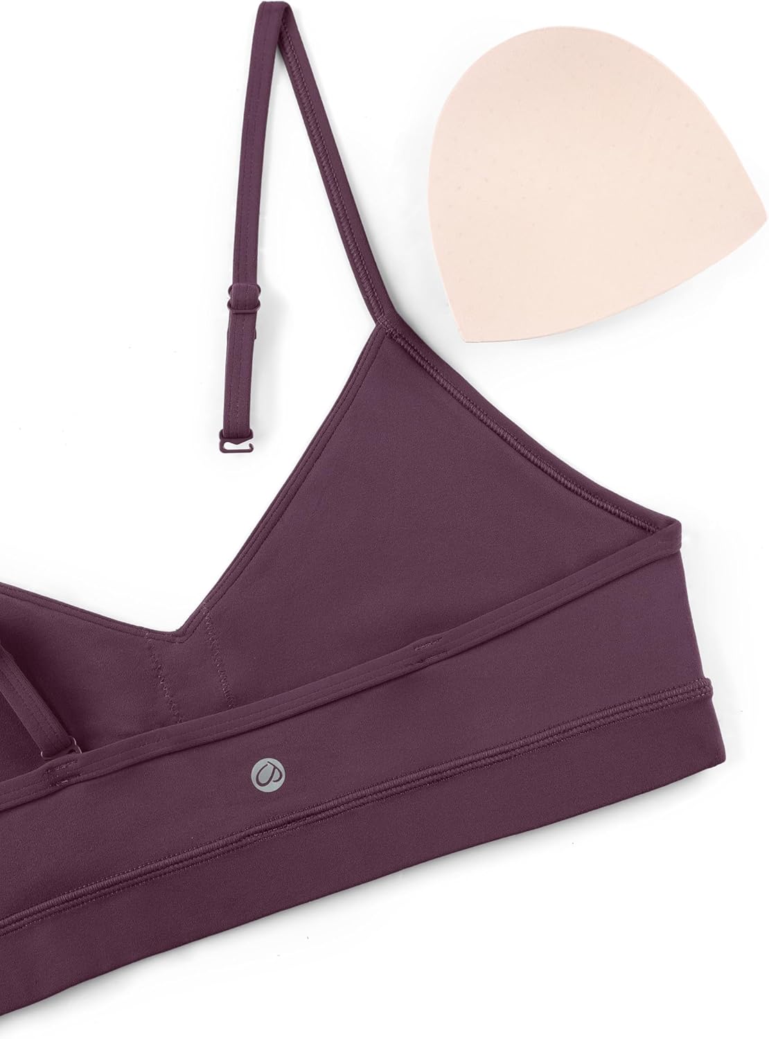 Butterluxe V Neck Sports Bras | Light Support, Removable Pads, Yoga, Extremely Soft, Square Back, Adjustable Spaghetti Straps, for Women
