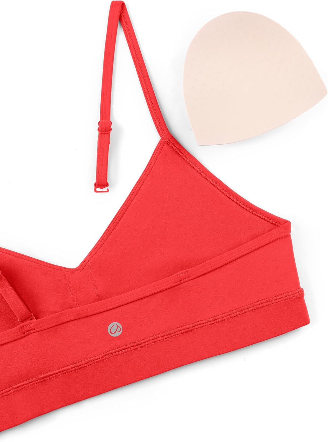 Butterluxe V Neck Sports Bras | Light Support, Removable Pads, Yoga, Extremely Soft, Square Back, Adjustable Spaghetti Straps, for Women