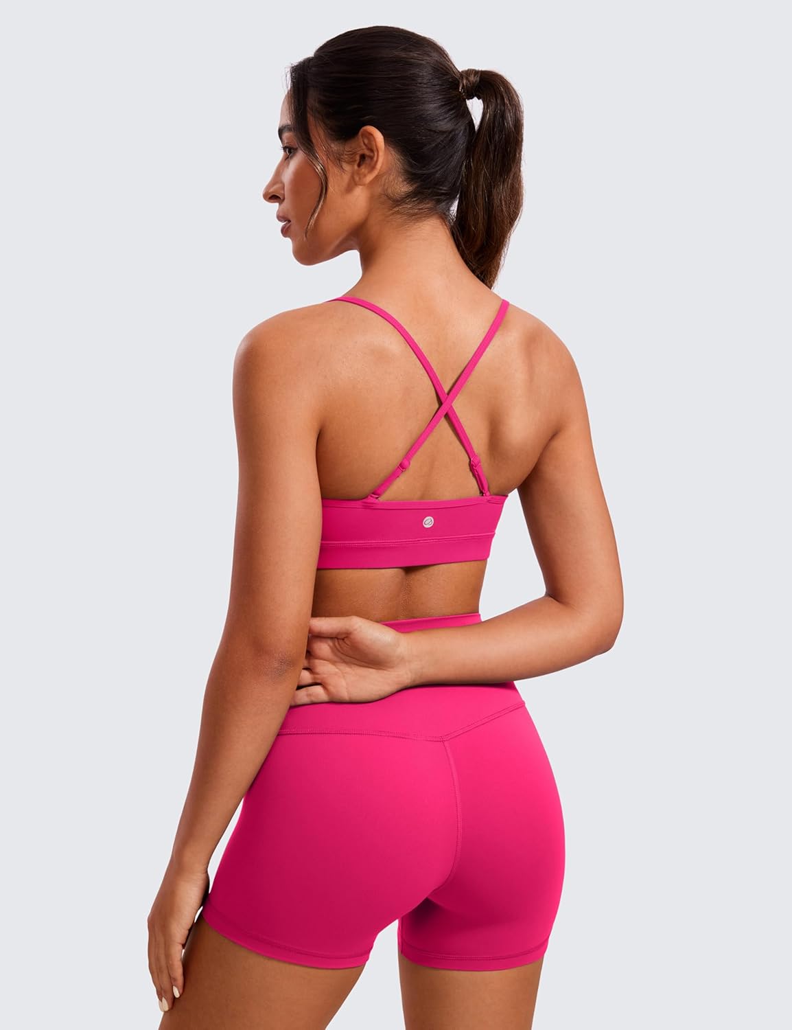 Butterluxe V Neck Sports Bras | Light Support, Removable Pads, Yoga, Extremely Soft, Square Back, Adjustable Spaghetti Straps, for Women