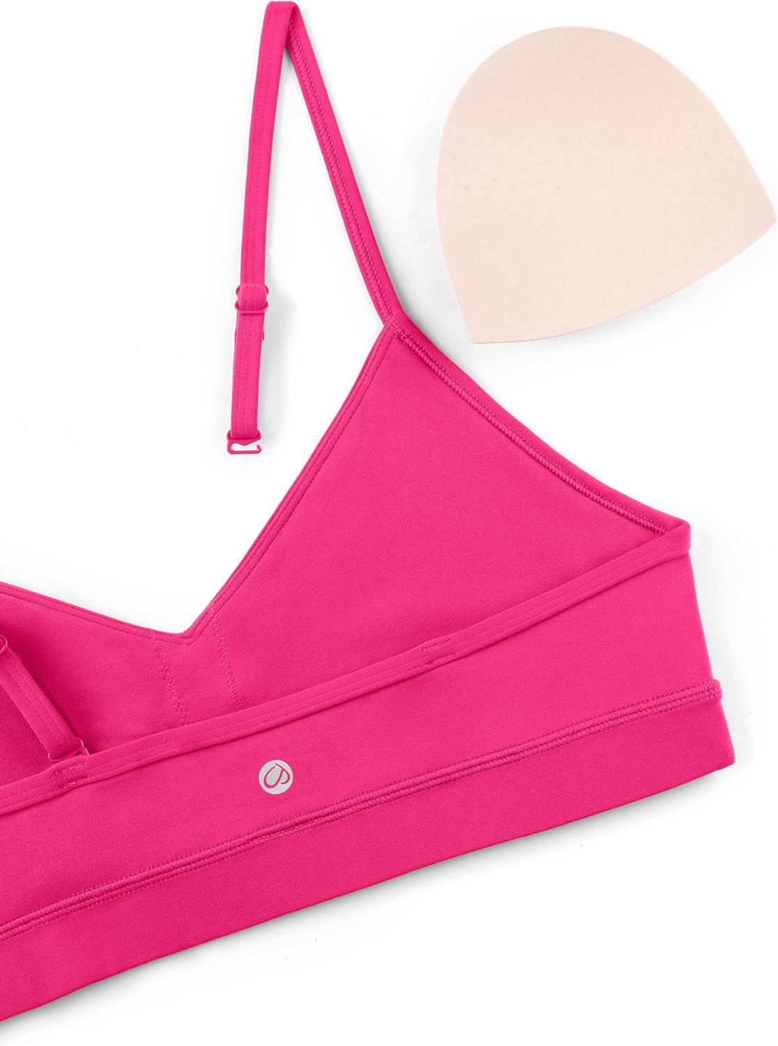 Butterluxe V Neck Sports Bras | Light Support, Removable Pads, Yoga, Extremely Soft, Square Back, Adjustable Spaghetti Straps, for Women