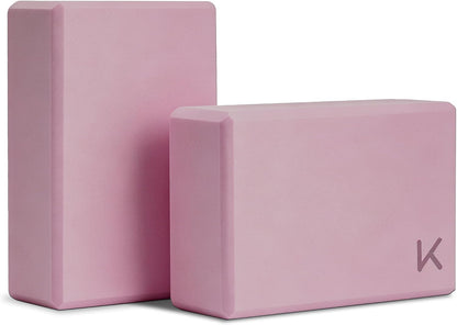 Yoga Block, High-Density EVA Foam 2 Pack Yoga Block with Non-Slip Textured Surface, Supportive, Lightweight - Ideal for Yoga