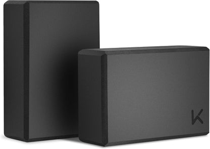 Yoga Block, High-Density EVA Foam 2 Pack Yoga Block with Non-Slip Textured Surface, Supportive, Lightweight - Ideal for Yoga