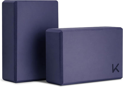 Yoga Block, High-Density EVA Foam 2 Pack Yoga Block with Non-Slip Textured Surface, Supportive, Lightweight - Ideal for Yoga