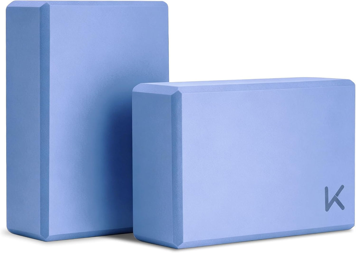 Yoga Block, High-Density EVA Foam 2 Pack Yoga Block with Non-Slip Textured Surface, Supportive, Lightweight - Ideal for Yoga
