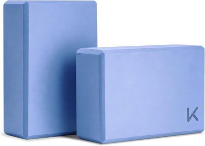 Yoga Block, High-Density EVA Foam 2 Pack Yoga Block with Non-Slip Textured Surface, Supportive, Lightweight - Ideal for Yoga