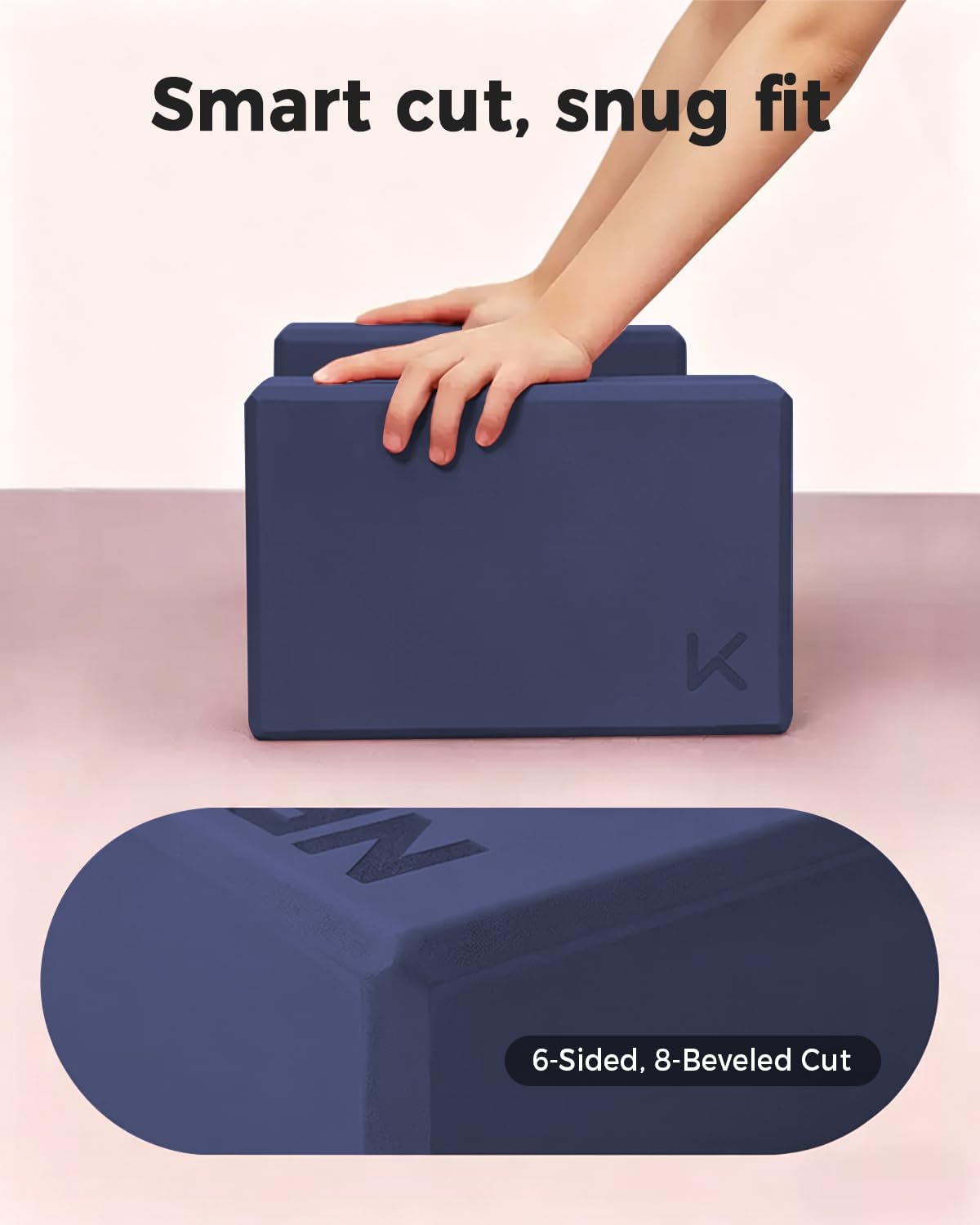 Yoga Block, High-Density EVA Foam 2 Pack Yoga Block with Non-Slip Textured Surface, Supportive, Lightweight - Ideal for Yoga