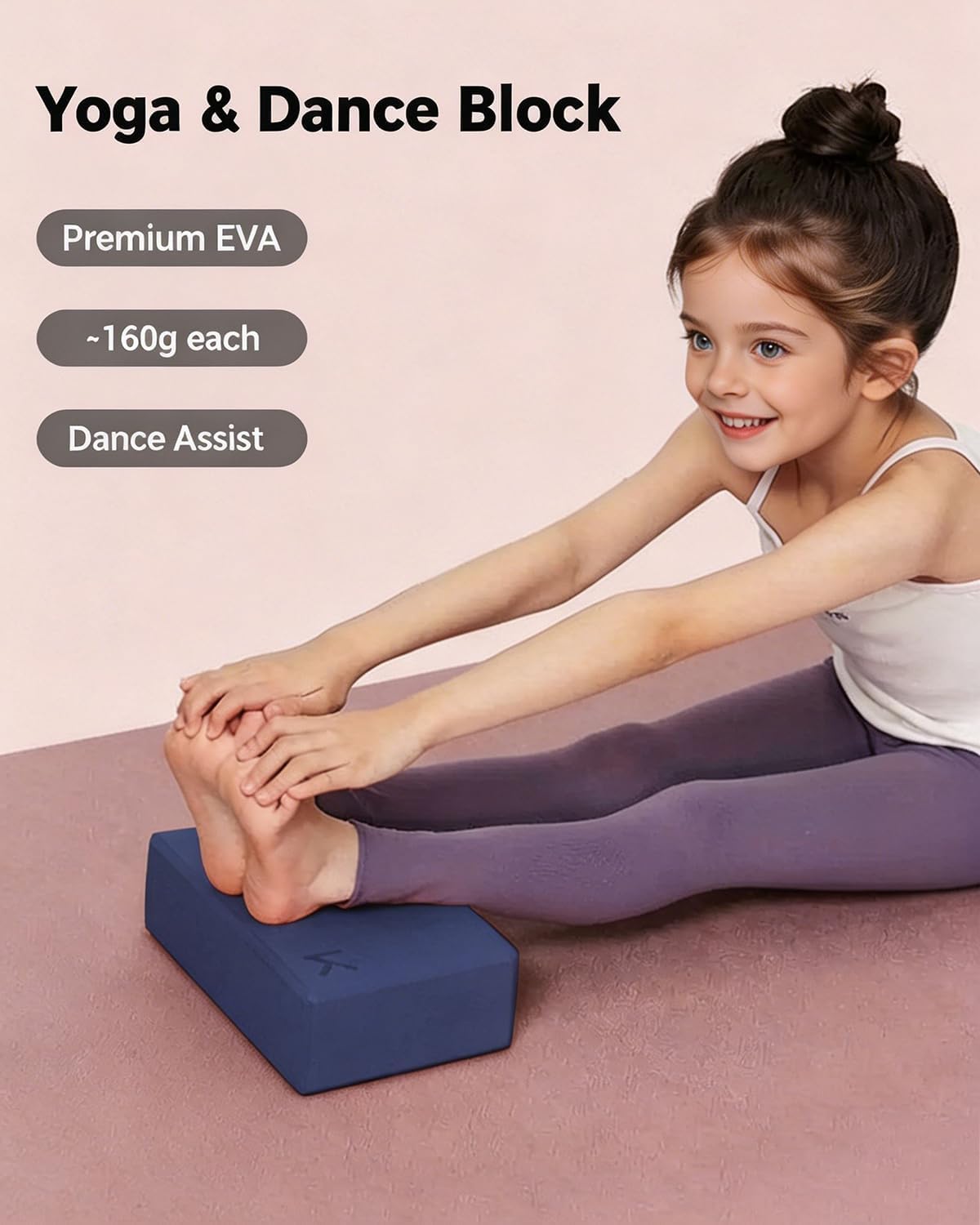 Yoga Block, High-Density EVA Foam 2 Pack Yoga Block with Non-Slip Textured Surface, Supportive, Lightweight - Ideal for Yoga