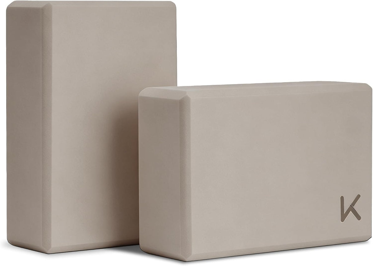 Yoga Block, High-Density EVA Foam 2 Pack Yoga Block with Non-Slip Textured Surface, Supportive, Lightweight - Ideal for Yoga