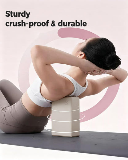 Yoga Block, High-Density EVA Foam 2 Pack Yoga Block with Non-Slip Textured Surface, Supportive, Lightweight - Ideal for Yoga