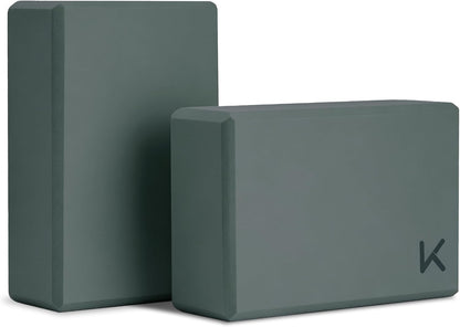 Yoga Block, High-Density EVA Foam 2 Pack Yoga Block with Non-Slip Textured Surface, Supportive, Lightweight - Ideal for Yoga