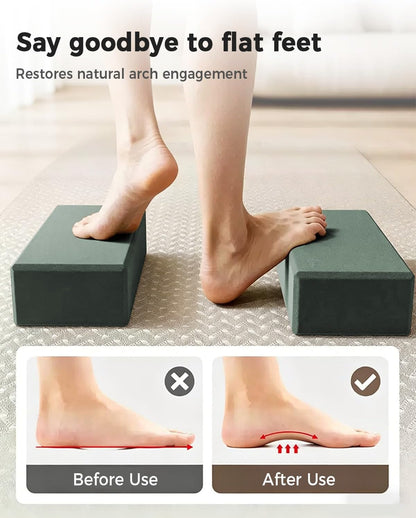 Yoga Block, High-Density EVA Foam 2 Pack Yoga Block with Non-Slip Textured Surface, Supportive, Lightweight - Ideal for Yoga