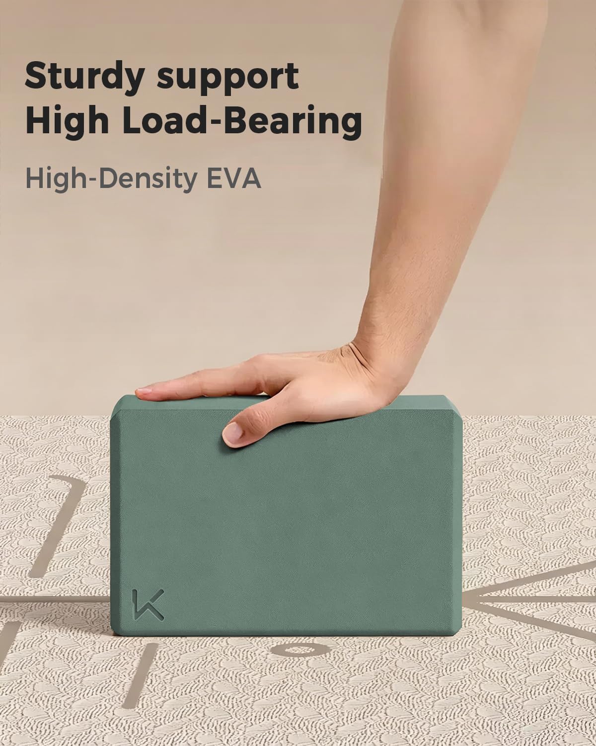 Yoga Block, High-Density EVA Foam 2 Pack Yoga Block with Non-Slip Textured Surface, Supportive, Lightweight - Ideal for Yoga