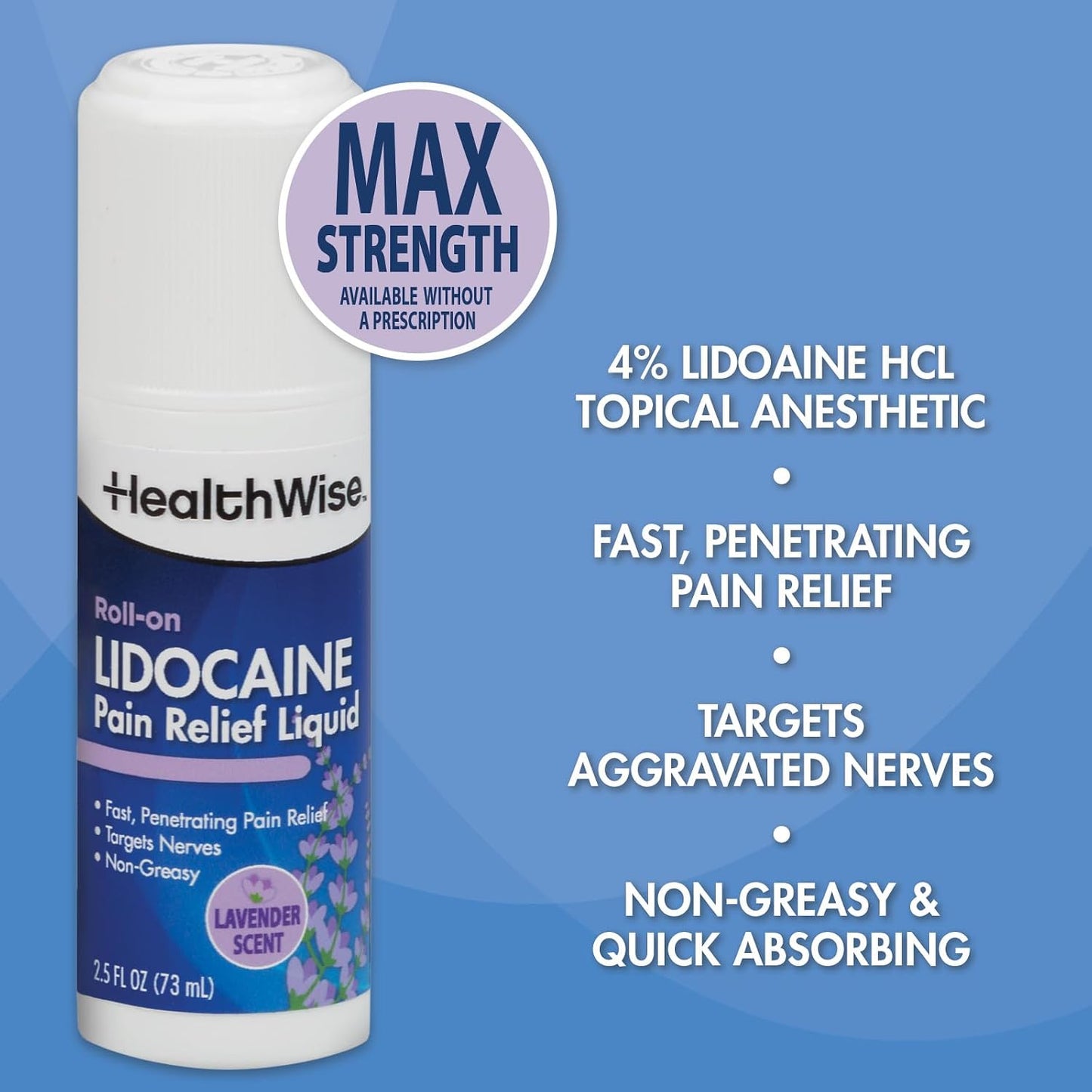 4% Lidocaine Roll-On, 2.5 oz