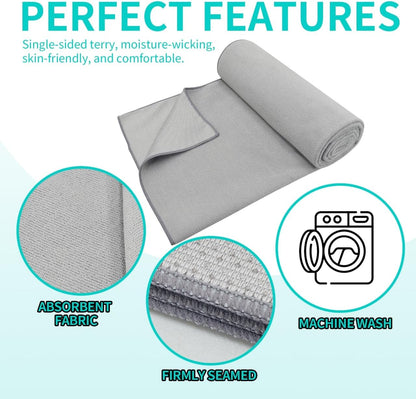 2 Pack Yoga Mat Towels with Grip Dot,Anti-Slip Hot Yoga Towel,Absorbent Microfiber Sweat Mat Cover Towel,Bikram Pilates Fitness
