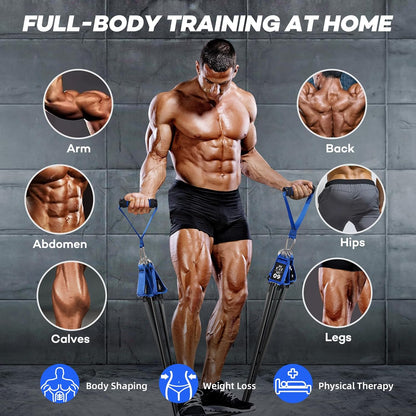 Heavy Resistance Bands for Working Out, Resistance Bands with Handles Weight Exercise Bands for Men Women, Workout Bands with Door Anchor and Ankle Straps Strength Training Equipment