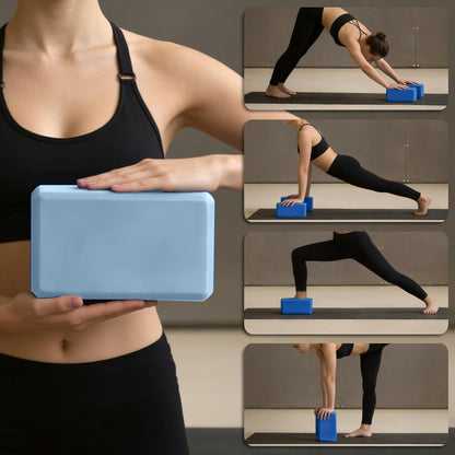 Yoga Blocks 2 Pcs, 9"x6"x3" Yoga Brick Foam Blocks EVA Foam Block Yoga Props Accessories for Yoga Pilates Stretching and Meditation