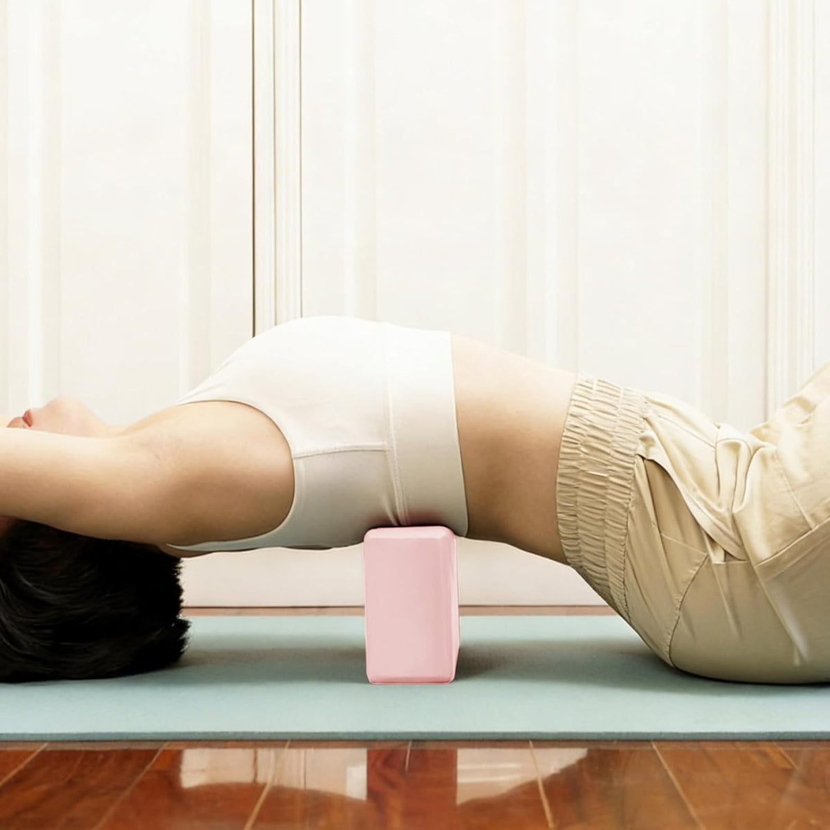 Yoga Blocks 2 Pcs, 9"x6"x3" Yoga Brick Foam Blocks EVA Foam Block Yoga Props Accessories for Yoga Pilates Stretching and Meditation