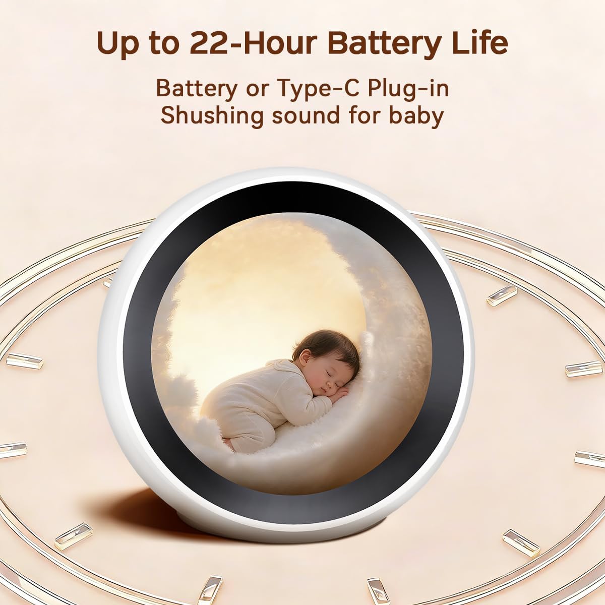 Portable Sound Machine White Noise Machine for Baby Kids Adults Sleeping with 32 Soothing Sounds 32 Volume Levels Brown Noise Machine with 4 Timer Memory Funtion for Travel Office Privacy