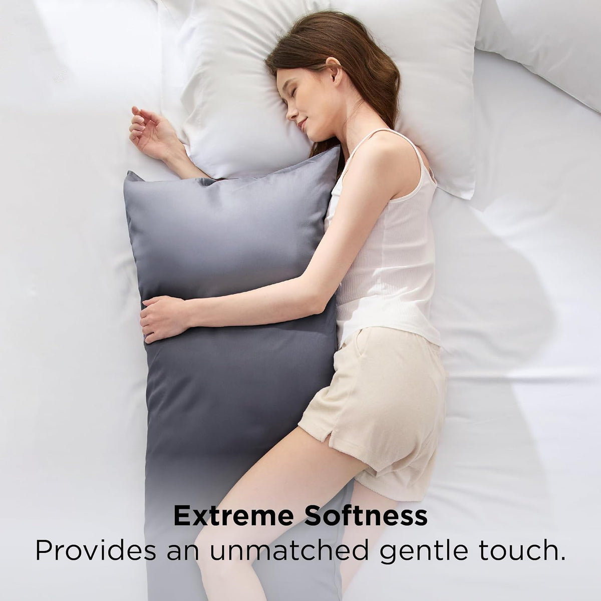 White Pillow Cases Queen Set of 2, 100% Rayon Derived from Bamboo