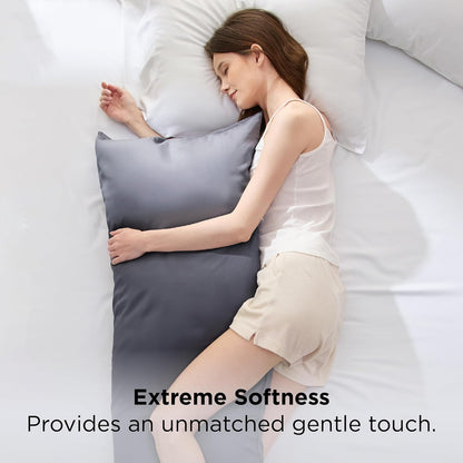 White Pillow Cases Queen Set of 2, 100% Rayon Derived from Bamboo