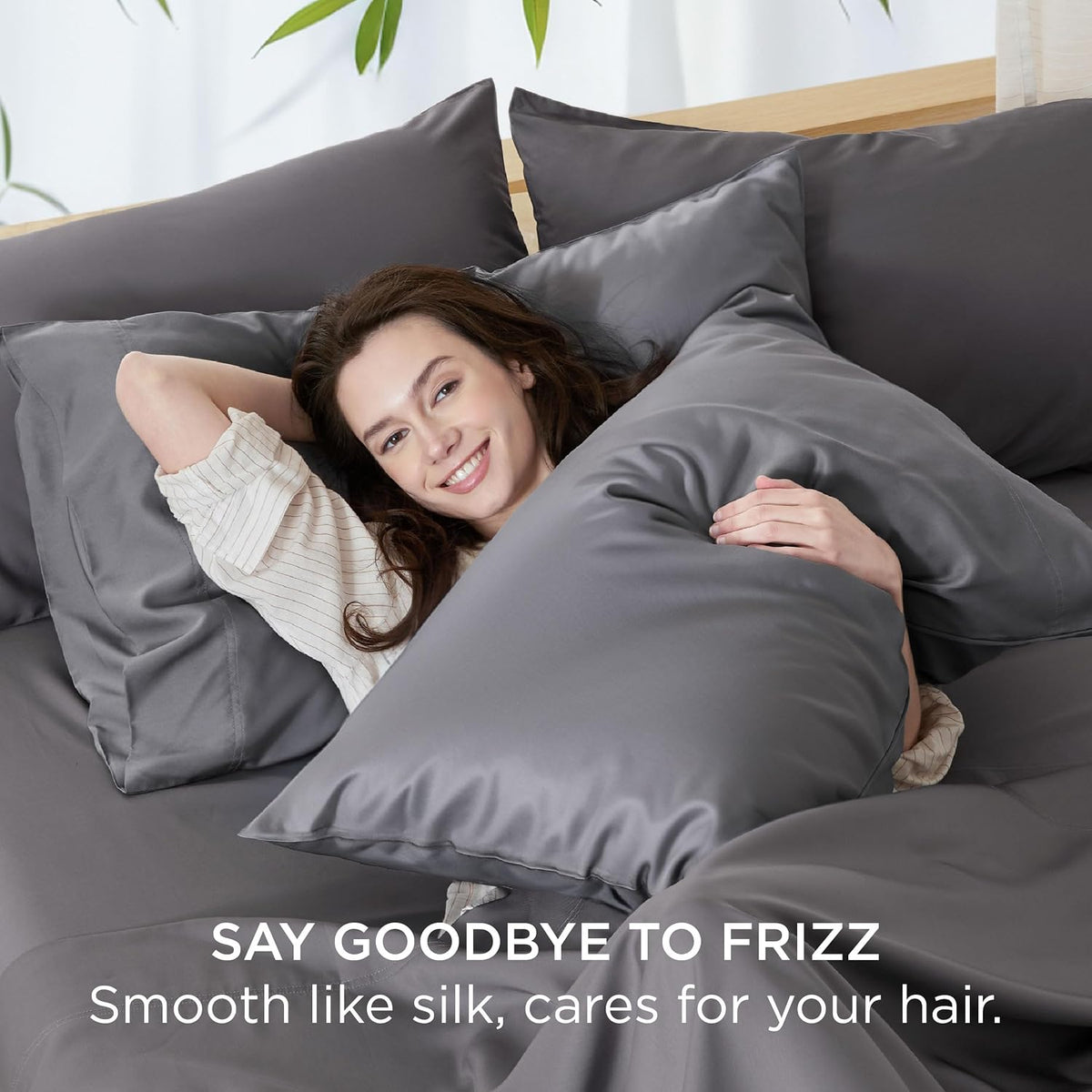 White Pillow Cases Queen Set of 2, 100% Rayon Derived from Bamboo