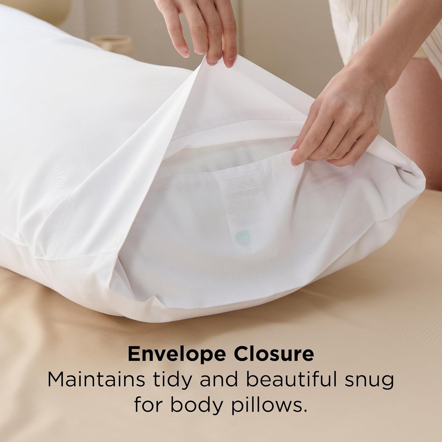 White Pillow Cases Queen Set of 2, 100% Rayon Derived from Bamboo