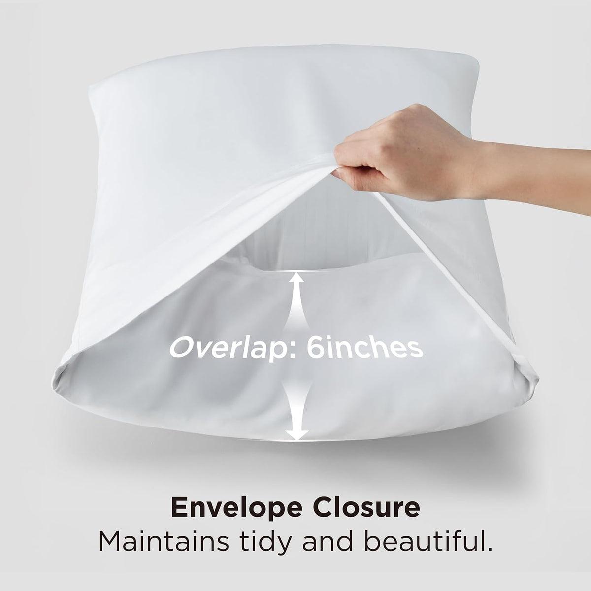 White Pillow Cases Queen Set of 2, 100% Rayon Derived from Bamboo