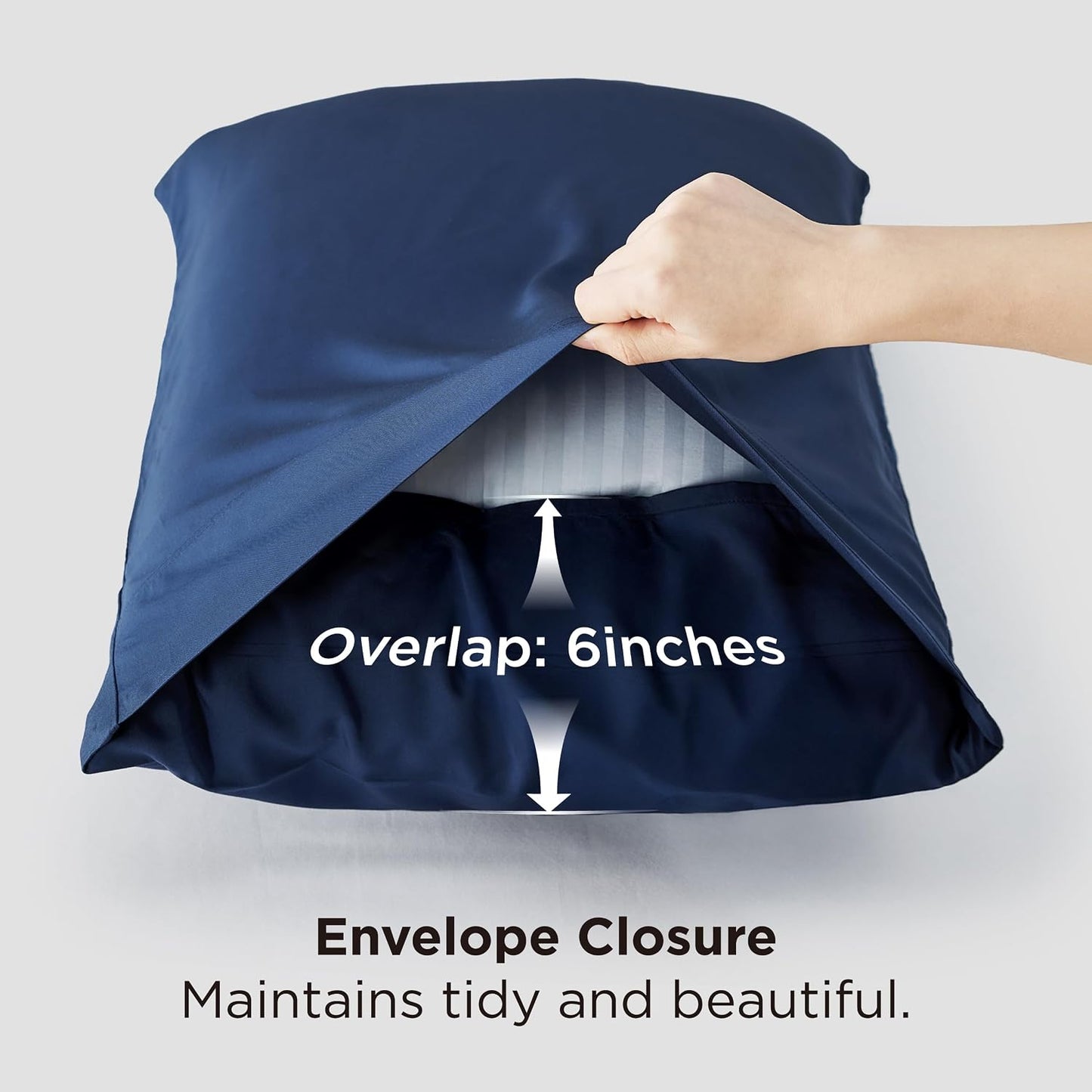 White Pillow Cases Queen Set of 2, 100% Rayon Derived from Bamboo