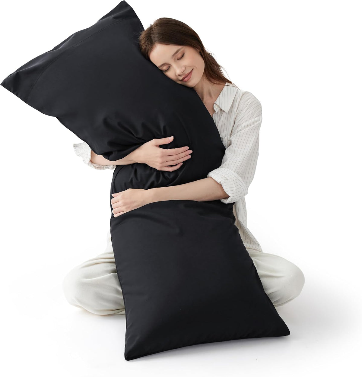 White Pillow Cases Queen Set of 2, 100% Rayon Derived from Bamboo